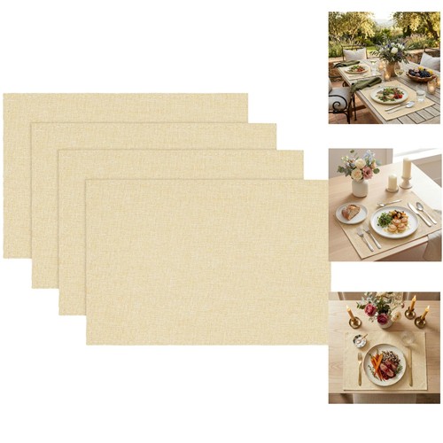 Beige placemats set - set, 4